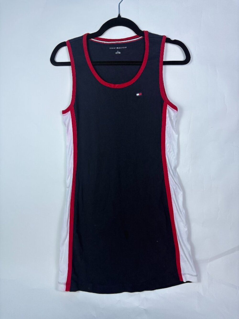 Tommy Hilfiger Navy Red White Colorblock Tank Mini Dress M